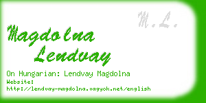 magdolna lendvay business card